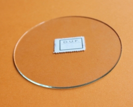 plat rond glas van 43 mm (1 mm dikte)