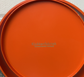 Vintage tafelklok, oranje, New old stock (NOS)