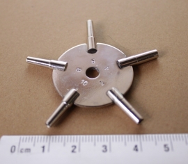 stersleutel/opwindsleutel voor zakhorloges en kleine klokken, even (1,2 t/m 1,9 mm)