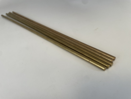 B21. 5 x Messing staf 0,50 mm/280 mm lengte