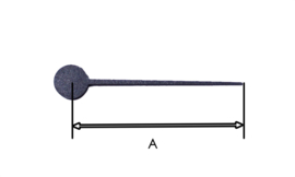 MQ51 kunststof secondewijzer voor miniquartz, 30 mm