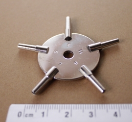 Stersleutel/opwindsleutel voor zakhorloges en kleine klokken, oneven (1 t/m 1,65 mm)