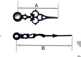 Cos27 Wijzerset voor mechanisch uurwerk, klassiek 37/50mm