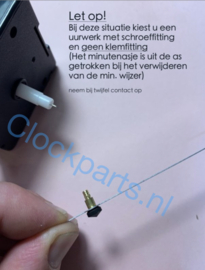 24 uurs quartz  UTS quartz Duitsland met KLEMFITTING A= 8 mm
