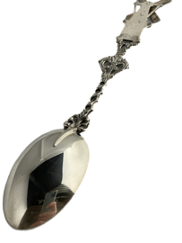 Geboortelepel groot  Molen, Zilver,  2e gehalte, 20 cm