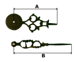 FS01 Klassieke messing wijzerset voor extra sterk Quartz   85/115mm