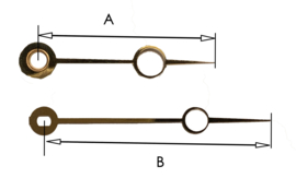 QEF2491 Quarzt wijzerset, staal, goudkleur, type Maan 50/62mm