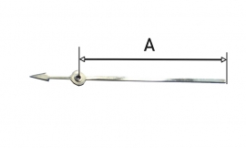 Secondewijzer voor electrisch uurwerk 230/240, 50 mm