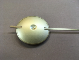 B43.Losse messing slingerlens, geslepen, diameter 70 mm, Duitsland