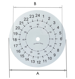 2445. Ø 305 mm x Ø 270 mm wijzerplaat