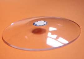 Bol en rond plastic glas, 127,5 mm.