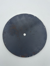 12com. Oude geëmailleerde wijzerplaat voor comtoise, 225 mm met een kleine floreuze decoratie