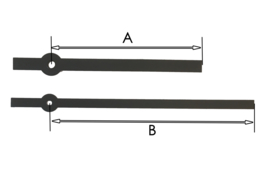 cos46 zwarte moderne wijzerset voor quartz 100/135 mm