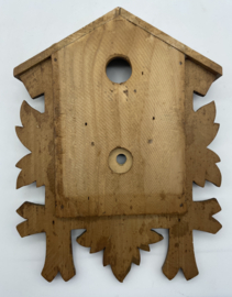 Ko6 Vintage houten ornament voor een koekoeksklok, 22 x 16 cm
