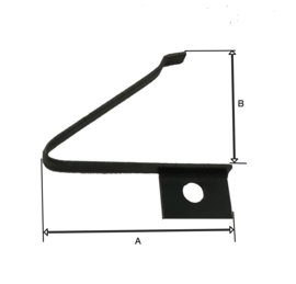 P58 palveer, links, buiten bevestiging,  A=19 mm