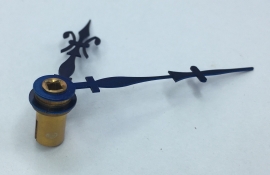 FRW 08. Pendule wijzers,  blauw staal, Franse lelie, 35/50 mm