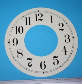 109.65 Aluminium cijferrand met opgedrukte cijfers. 285 mm