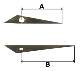 QEF06 Quartz wijzerset, modern, messing 43/57mm