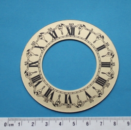 109.1 aluminium cijferrand met opgedrukte cijfers. 76 mm