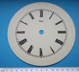 109.27 crème wit aluminium wijzerplaat, 145 mm