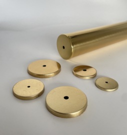 UW62. Aluminium set van 2 huls doppen, 52  mm/51 mm