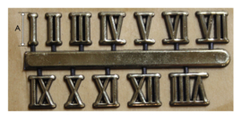 SC19 Kunststof Romeinse cijferset 1-12, 16 mm