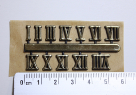 SC888.1k Kunststof Romeinse cijferset 1-12, 12,5 mm