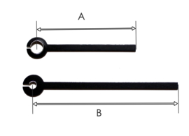 MQ98  Wijzers voor miniquartz  'modern 28/40 mm