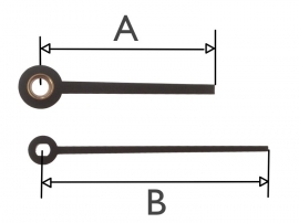 QEF294.1 Quartz wijzerset, recht model 43/55mm, Duitland