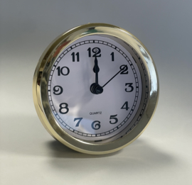 10377 Insteek quartz met goudkleurige rand, 103 mm