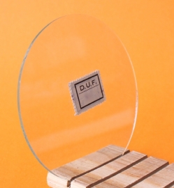 plat rond glas. ∅ 155 mm/ 3 mm dikte