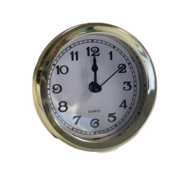 10377 Insteek quartz met goudkleurige rand, 103 mm