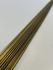 B0555. 50 x Messing staf, 2 mm/1000 mm lengte
