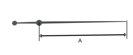 sec73.1 Secondewijzer voor quartz. 85mm. zwart.