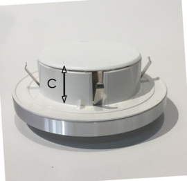 8502. Insteek quartz met zilverkleurige rand, UTS Duitsland, 72 mm