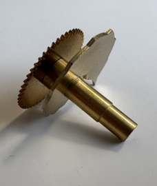 slakkenhuis voor Hermle uurwerk, massief messing urenwiel, totale hoogte 21.25 mm