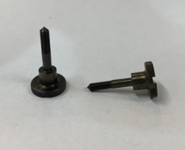 H75.1 set van 2 stalen schroeven voor het fixeren van uurwerk aan stoeltje, 3 mm