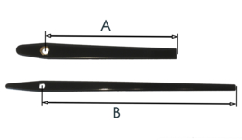 ModEFE5 moderne wijzerset voor quartz in zwart 90/130 mm.