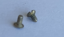 set van 2 mini schroefjes voor montage van glasdeurtje aan scharnier draad van ca 1.1 mm