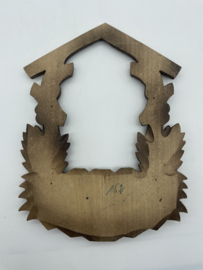Ko2 Vintage houten ornament/omlijsting voor een koekoeksklok