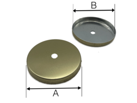 UW62. Aluminium set van 2 huls doppen, 52  mm/51 mm