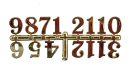 SC362 Kunststof Arabische cijferset 1-12, 25 mm hoog.