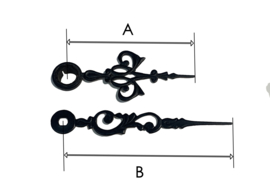 sch.03 Klassieke wijzerset voor tafelklokken  35/45 mm (o.a. Warmink)