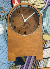 4306 Quartz wijzerset, hout, modern 43/60mm