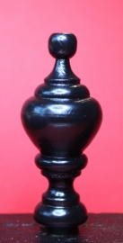 bho19 gedraaide houten sierknop, beuken, 72 mm