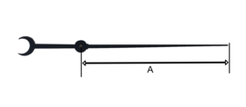 sec26 Secondewijzer voor quartz. 60 mm. zwart