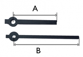 QEF387 moderne wijzerset voor quartz 45/67mm