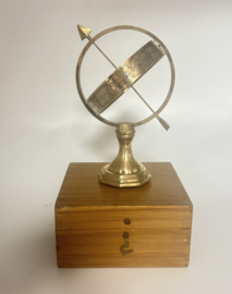 Vintage Zonnewijzer, tafelmodel, hoogte ca 20 cm