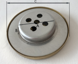 Th05.3 klein insteekwerk hygrometer, modern  55 mm.