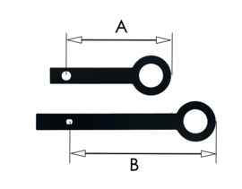 Stationsklok wijzers voor Extra sterke en Electrische uurwerken